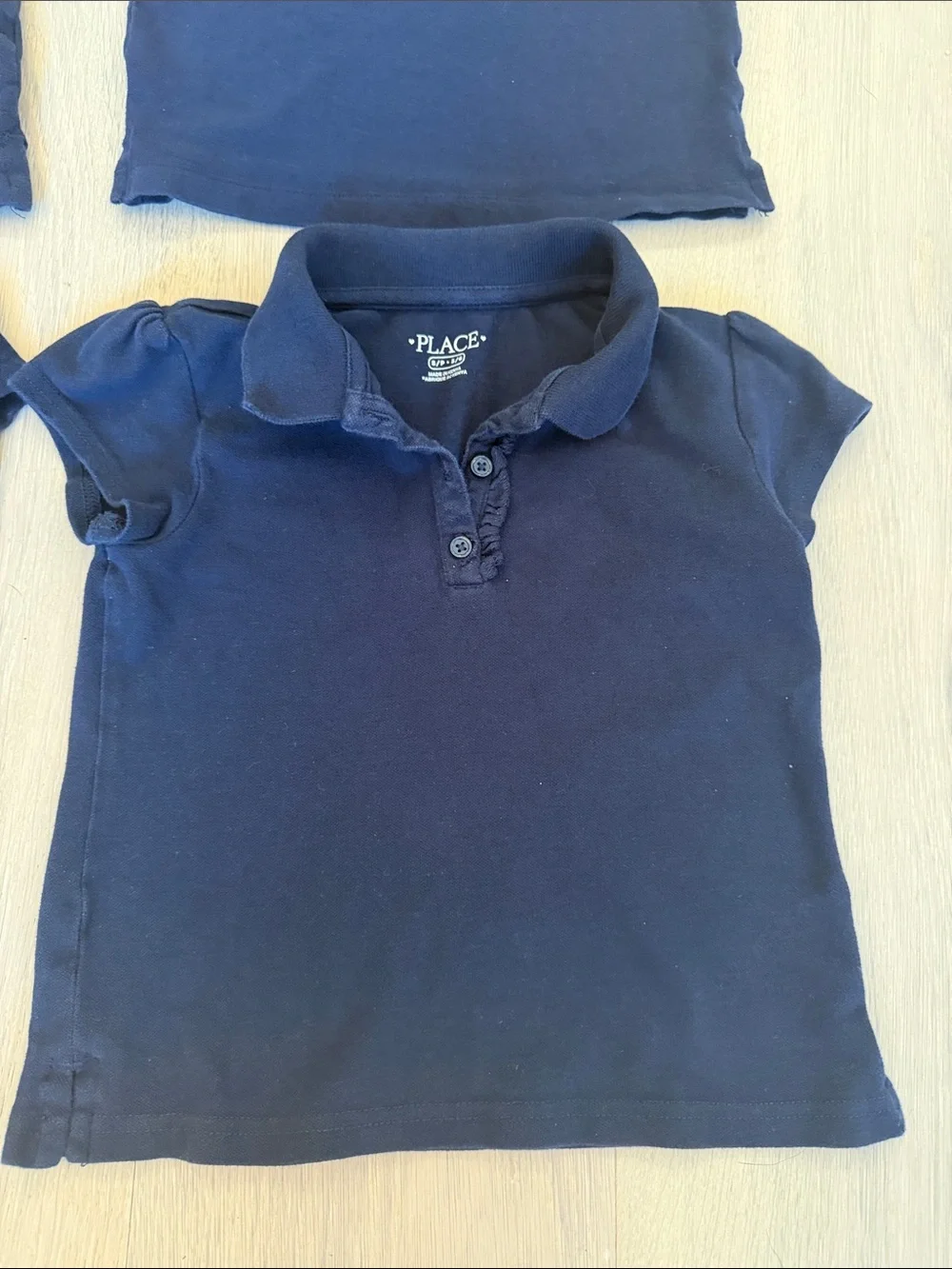 The Children's Place Navy Polo Shirt - Girls (Set of 4) Size 5/6